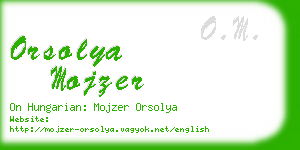 orsolya mojzer business card